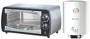 Bajaj New Shakti Storage 15 Litre Vertical Water Heater, White, 4 Star & Bajaj 1000TSS OTG, 10 Litre