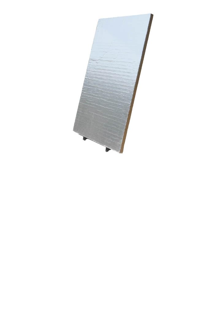 Sainter® Placa de Lana de Roca con Aluminio, Aislamiento para Chimeneas, 1000x600x30mm, Alta Densidad 100kg/m³