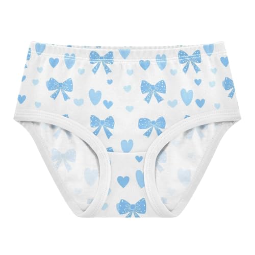Wusikd Blue Bows Hearts Girls' Underwear Cotton Girls Briefs Soft Toddler Underwear 2T - Main Image