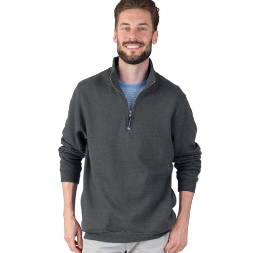 Image of Charles River Apparel Men's Crosswind Quarter Zip Sweatshirt