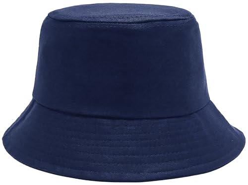 Navy Blue Bucket Hat Beach Sun Hat for Women Men Teens Outdoor Travel Summer Trendy Fishing Hat