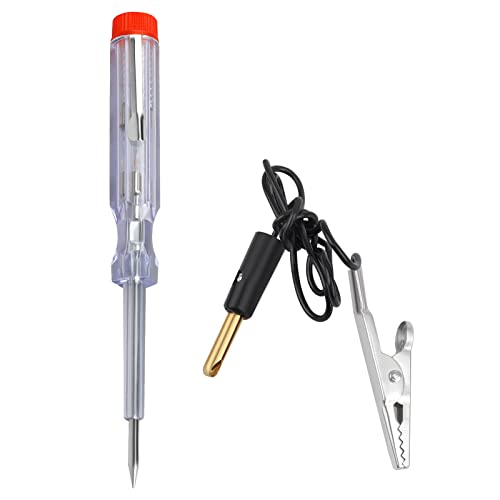 XASTRO Comprobadores de tensión para automóviles probador circuito automotriz con luz indicadora, pinzas de cocodrilo para coches, camiones, motos, todoterrenos, barcos, etc.