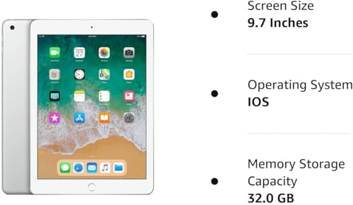 Image of Apple 9.7 inch inch inch inch iPad 5th Gen with WiFi + Cellular (AT&T) 128GB MP2E2LL /A - Silver