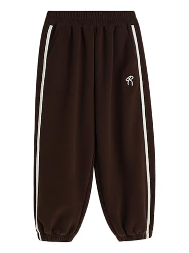 Image of 2026 Premium Girls Jogger Pants with Side Stripes & Elastic Waist & Pockets, Casual Sportswear