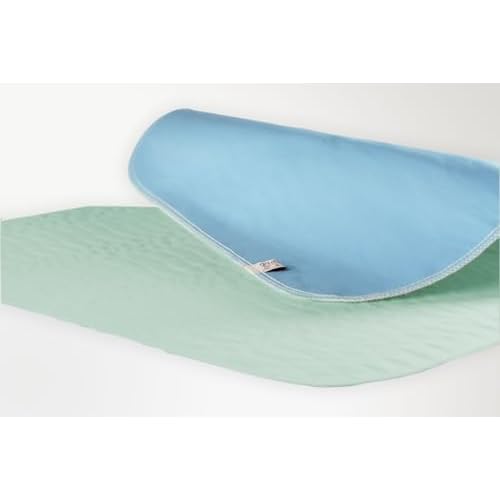 Fiducia 4er Pack Inkontinenzunterlage/Auflage, Krankenauflage, Matratzen, Pflege, grün-blau o. blau-weiß ca. 90x75cm von Castejo, waschbar, Krankenunterlage, Matratzenschutz CA3302/C (4)