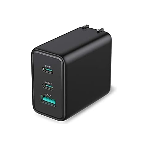 USB C Charger, EERSY 65W 3-Port GaN Fast Wall Charger fit for Macbook Pro/Air, iPad Pro, Lenovo ThinkPad,HP Chrombook, Galaxy, Pixel, Type-C Laptops, Phones and more Cover