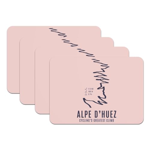 Sets de table dessous caoutchouc antidérapant rose Alpe d'Huez grand format - 2