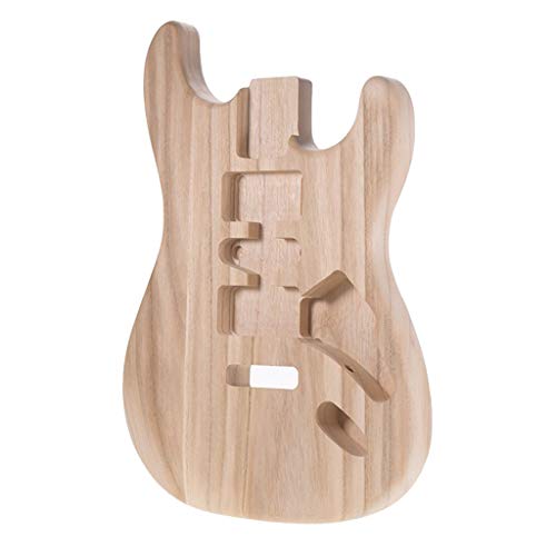 Almencla Unfinished DIY Guitar Body for ST Style Guitar Electric Guitar DIY Accessory