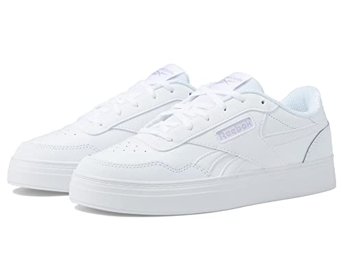 Image of Reebok Women's Court Advance Sneaker, White /Purple Oasis, 10
