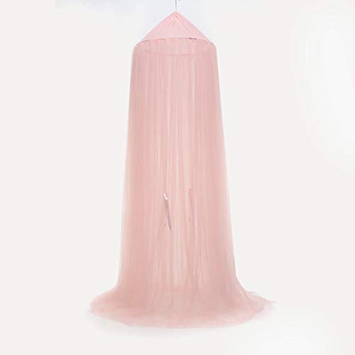 Shyneer Kids Bed Canopy,Princess Hanging Mosquito Net for Baby Crib Nook Castle Nursery for Kid's Room Decor,Pink