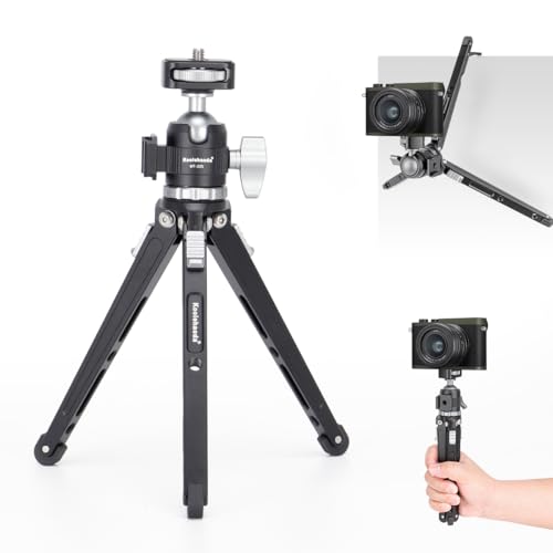 Koolehaoda Mini trípode con diseño de gancho para cámara, iPhone, cabeza de bola de 360°, zapata...