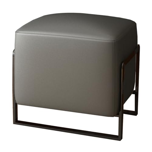 Repose-Pieds en Cuir avec Pieds en métal Robustes au Design Chic et Confortable