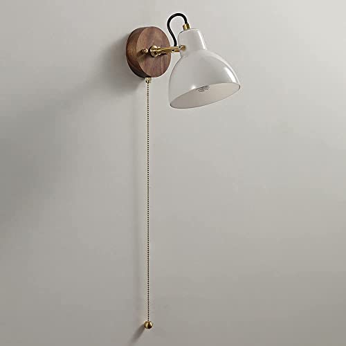 Aplique de pared de lectura con interruptor de cadena para apagar sin levantarte 7