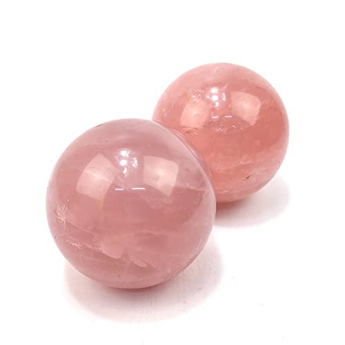 Sphère en quartz rose poli de 8-9cm pour maison de méditation