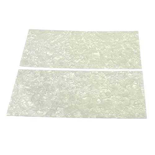 ATORSE 2x2 Pieces DIY White Pearl Guitar Material Purfling Sheet Head Veneer Shell