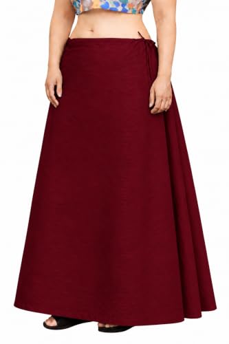 Image of CITIX Pure Cotton Petticoat for Woman Saree | Adujastable Drawstring Waist