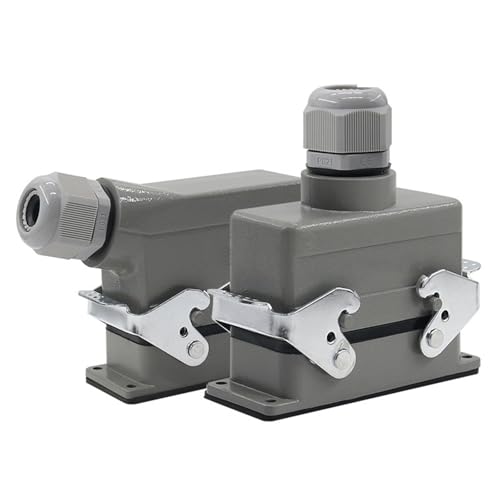 Conector rectangular de 16 pines contra vibraciones industriales con fijación por tornillo