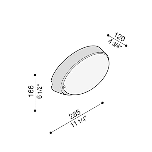 LOMBARDO LB82122 - AIRY OVALE 300 E27 MAX 1X60W DULUX EL 1X20W