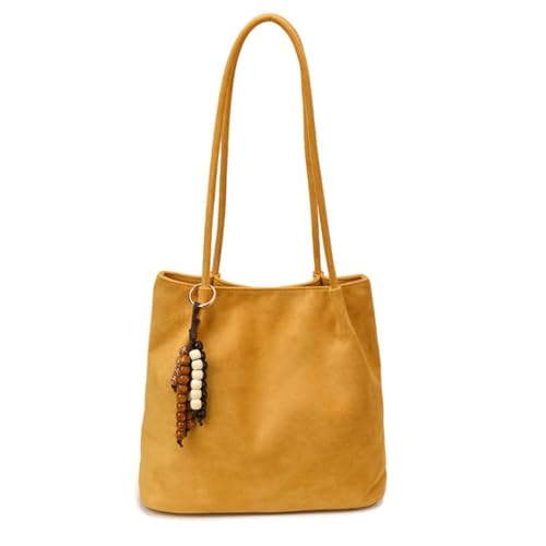 Suede Tote Bag for Women Suede Hobo Bags Slouchy Shoulder Handbag Vintage Purse Satchel Bags Travel College Tote Bag