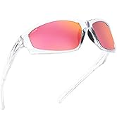 JFXQDR Sports Wrap Around Polarized Sunglasses for Men Women, Cycling Running Fishing Sun Glasses...