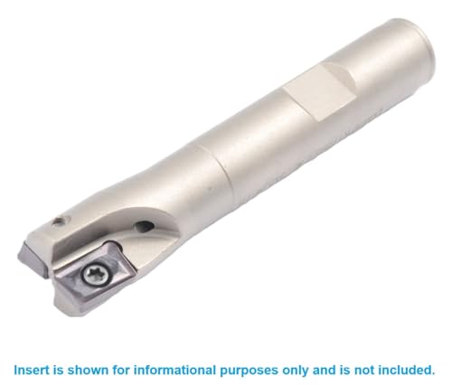 Image of HHIP 5822-1605 Square Shoulder Coolant-Thru Indexable End Mill, 5 /8 inch Cutter Diameter, 1 /2 inch Shank, 2 Flute, 0.67 inch Flute Length, 3.25 inch OAL, 5 /8 inch Cutter Diameter
