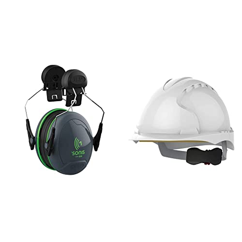 JSP Sonis 1 Helmet Mounted Ear Defenders - SNR 26 - (AEB010-0CY-800) & Revolution Wheel Ratchet - White AJE170-000-100