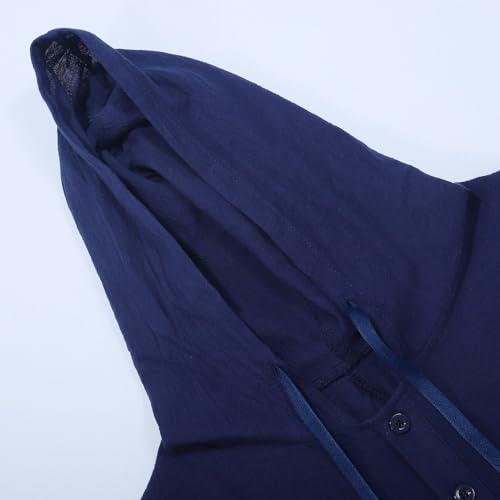 Kaftan for Men Long Sleeve Thobe V Neck Men Thobe with Pocket Big and Tall Kaftan Muslim Men Thobe4