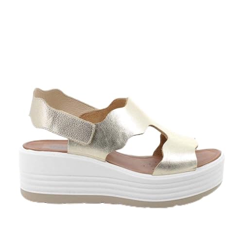 Chaussures IGI&CO Femmes 7667200, sandales compensées en cuir d'été