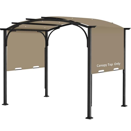 Pergola Canopy Replacement Cover for Lowes Allen + Roth 10x10 Ft Freestanding Pergola 200 x 103 Shade Cover Compatible with Model #L-PG152PST-B Cover Only (Khaki)