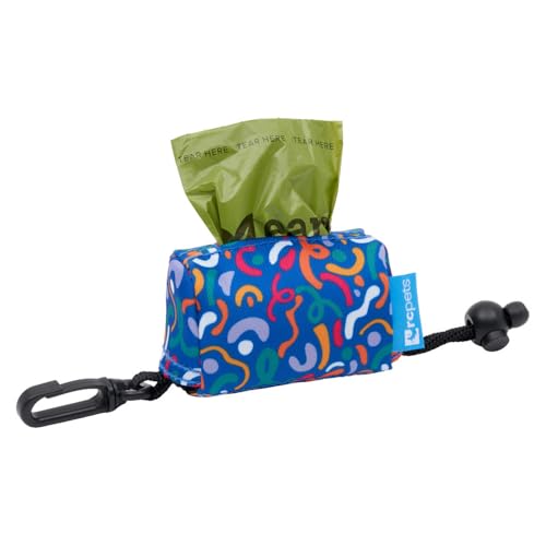 RC Pets P.U.P Bag, Dog Poop Bag Holder with Leash Attachment, Heather Black (Squiggles)