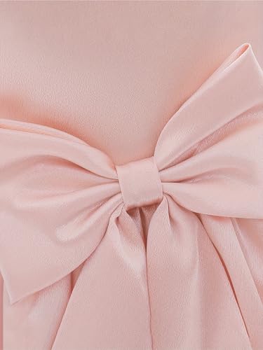 Image of Frock for Kids Girls with Big Bow and Fluffy Net Layer, Stylish Western Dress for Birthday, Wedding and Special Occasions for Girls 1 to 7 Years