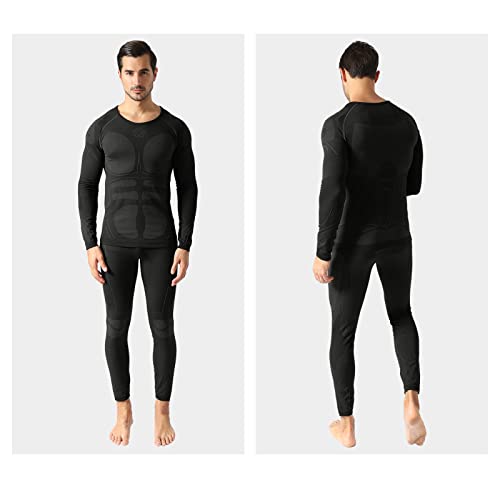 Meethoo Men's Thermal Underwear, Ski Compression Long Johns Set Base Layer Top & Bottom For Cold Weather Hunting Running Gear #TOP4