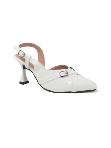 Image of SilverArrow womens Crown Boo Fashion Sandals|Stiletto Heel Sandals With Buckle Closure|Suitable For All Occasion