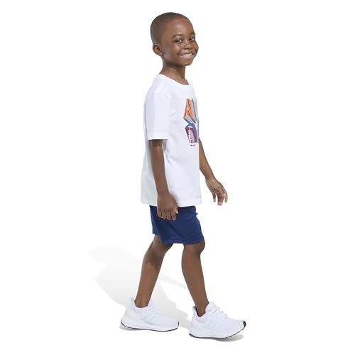 Image of adidas Boys' Short Sleeve Cotton Tee Shirt and Logo Short Set