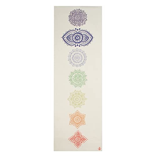Shakti Warrior Chakra TPE Yoga Mat - Artist Designed, Premium Printed mats, Non Slip, Great for Regular & Hot Yoga, Pilates and Workout (72 inch x 24 inch x 6mm Thick)