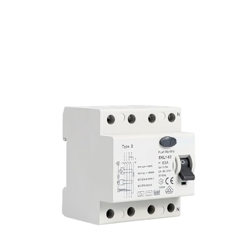 Disjoncteur de fuite AC Type B 40A 4 pôles EKL1-63HB pour rail Din 220V