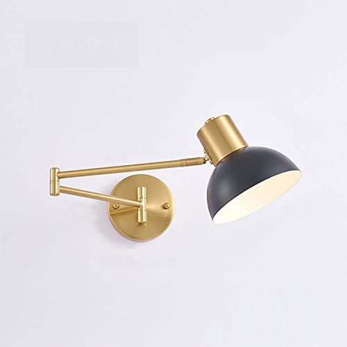 Brazo oscilante para lectura sin fatiga ocular con aplique de pared industrial ajustable E27
