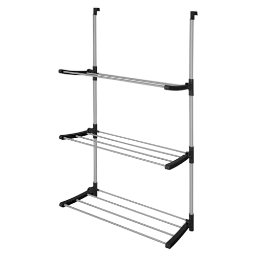 hausleben Séchoir à linge compact et portable pour portes – Surface de séchage de 6,5 m, montage sur portes, armoires et douches