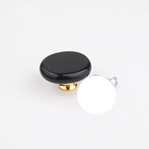 Manijas de cajón de cristal de piedra natural Tirador de cajón de armario Perilla de armario de cocina Cuarzo Obsidiana negra Decoración Tiradores de armario de puerta-Como imagen Cover