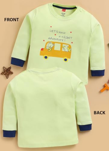 Image of LuvLap Baby Boys Regular Fit 100% Cotton Full Sleeves Boys T-Shirt Set Pack of 4