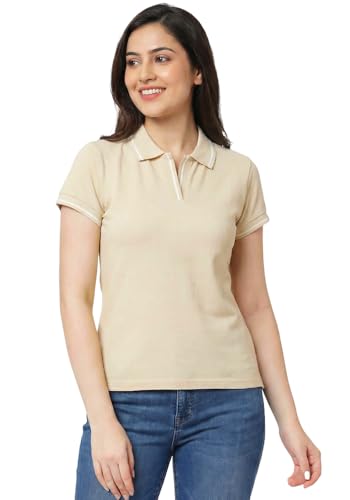 Image of Wear Your Opinion Womens Premium Pique Polo Collar Neck T-Shirt Womens Premium Pique Polo Collar Neck T-Shirt (Design: Tipped Polo)