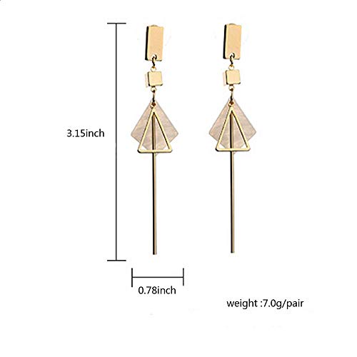 Geometric Triangle Earring Metal Simple Drop Dangle Earring Plating Gold Black Bohemian Dangling Costume Earring For Women Bar Party Fashion Jewelry3