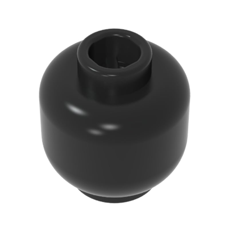 GDS-1417 3626b ?? Minifig Head Plain [Blocked Open Stud], Black, 50 PCS — image 1