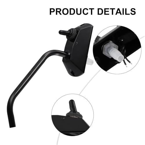 Interrupteur de robinet 12V noir rotatif à 360° avec coque étanche silicone - 5