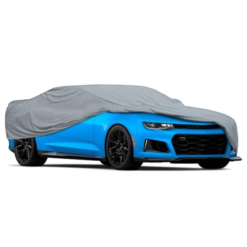 Image of MotorTrend Custom Fit Car Cover for Chevrolet Camaro 2010-2020, All-Weather Protection for Cars Trucks & SUVs, UV Resistant Waterproof Scratch-Resistant, Vehicle Cover for Outdoor & Indoor