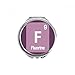 F Fluorine Checal Element Science Hand Compact Mirror Round Portable Pocket Glass