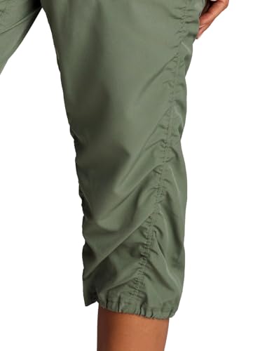 Image of RBX Active Capri Pants for Women Joggers Stretch Lightweight Women's Casual Pant Capri with Drawstring