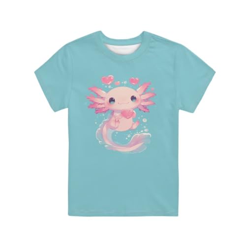 Image of Novelty 3D Graphic T Shirts for Kids Crew Neck Funny Animal Print Short Sleeve Girls Tshirts 3-16 Years