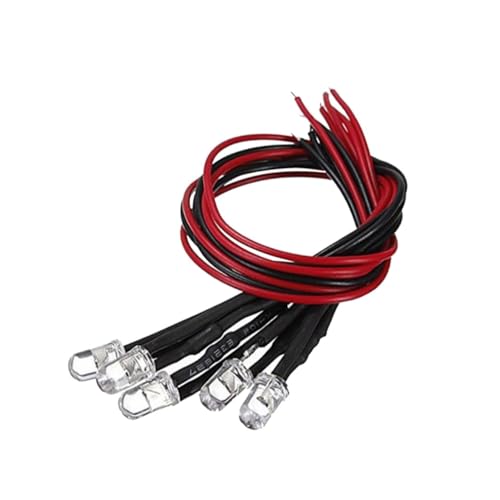 Perlas de lámpara LED ULTECHNOVO redondas pre-cableadas de 50 piezas para juguetes y coches RC