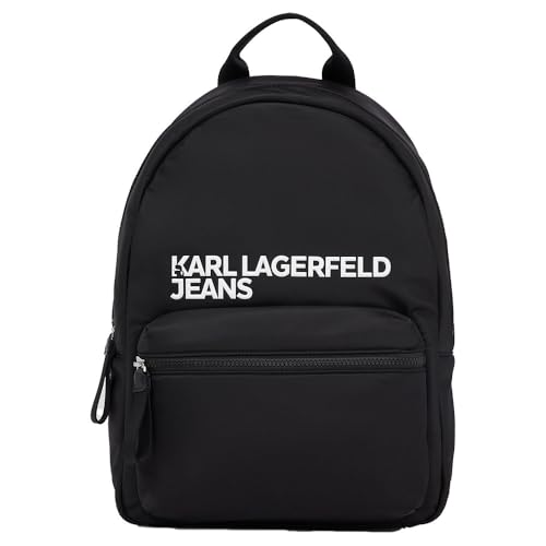 KARL LAGERFELD JEANS Mochila de nailon esencial, Negro Mochila de nailon esencial, color negro